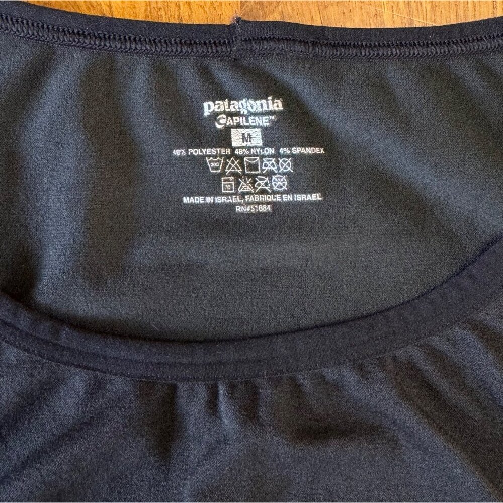 PATAGONIA Capilene Tank Top Womens M Medium Black Sleeveless Stretch Tee Women - Picture 4 of 4